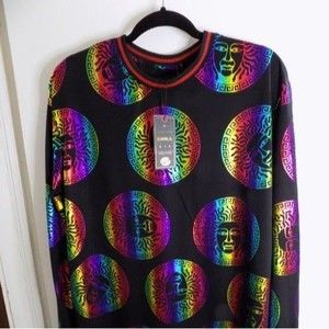 NEW Medusa Baroque Drill Clothing Famous Italian Men Long Sleeve Shirt Large